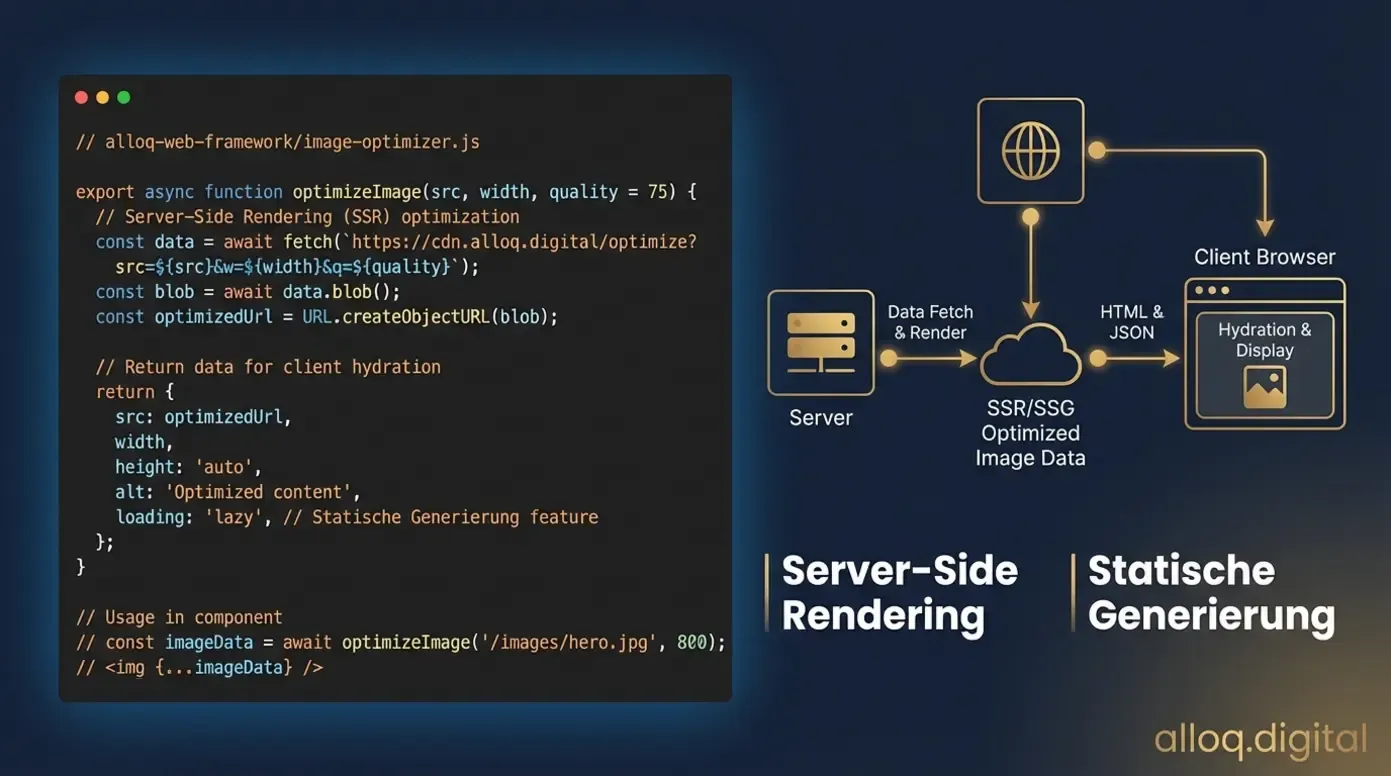 Code-Snippet mit Next.js Best Practices zur Ladezeitoptimierung