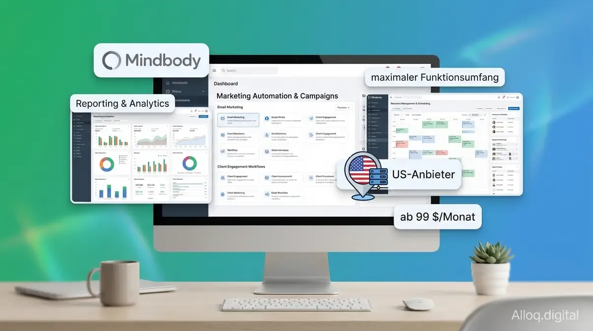 Mindbody Pilates Studio Software mit umfangreichem Funktionsdashboard für große internationale Studios