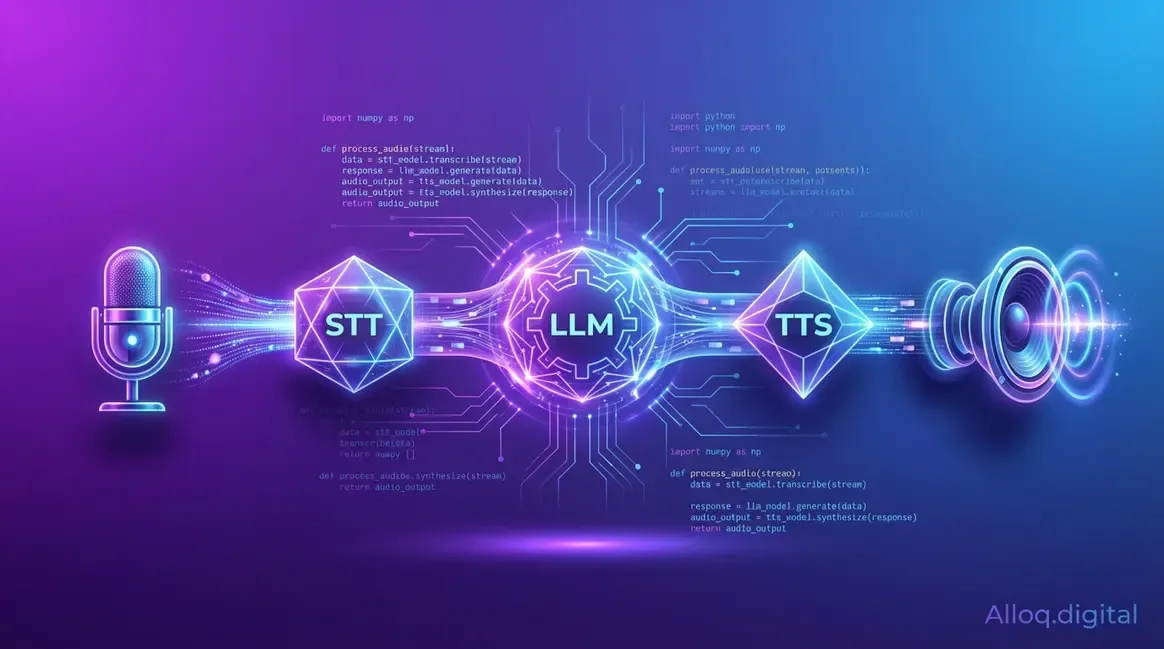 Pipecat Framework: Echtzeit-Sprach-KI-Pipeline mit STT, LLM und TTS-Verarbeitung