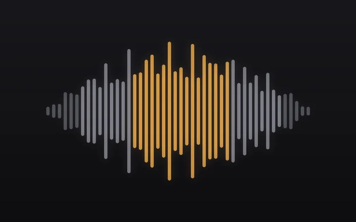 Voice waveform visualization - real-time voice conversation of the kids voice app