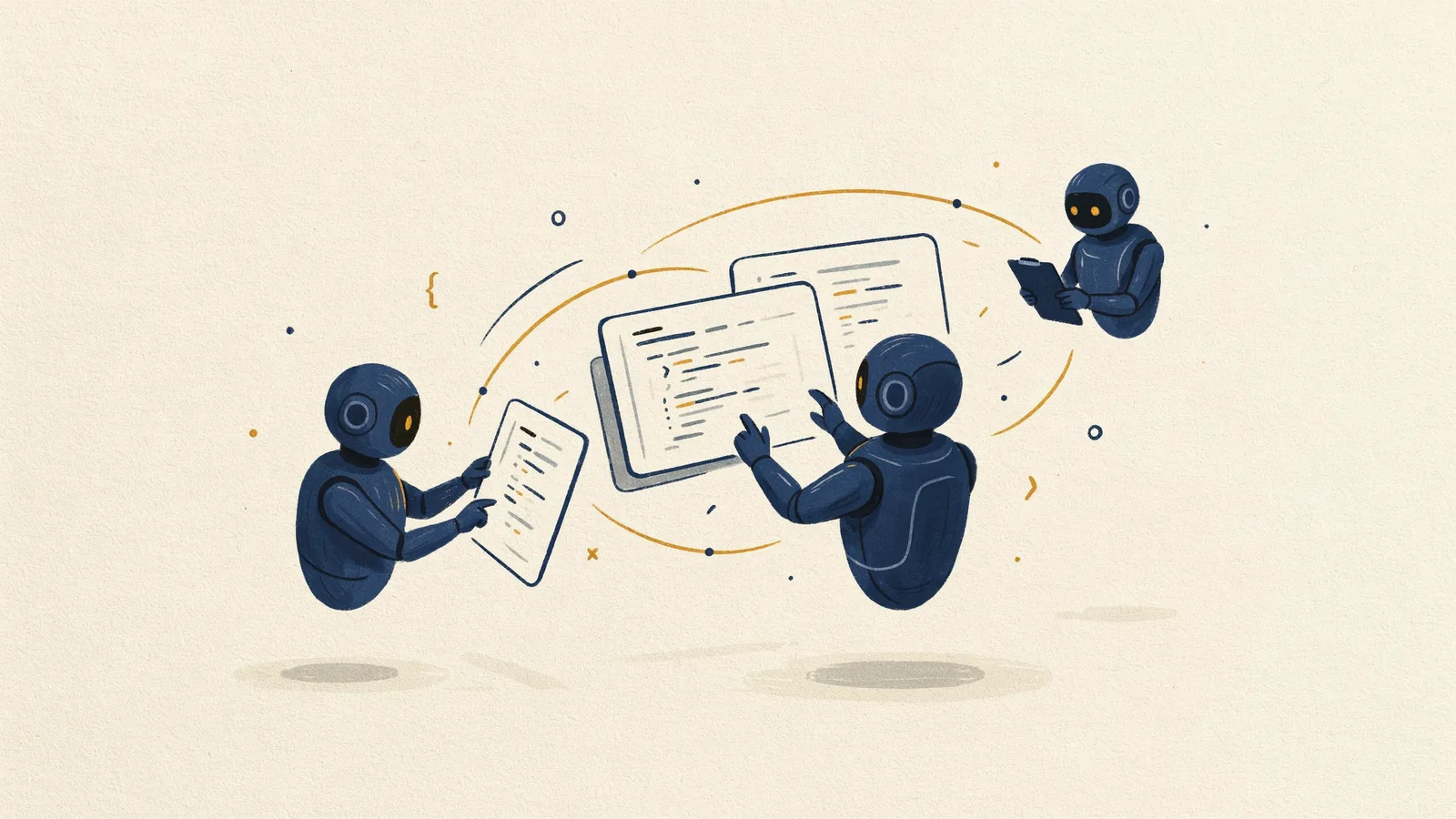 Illustration showing the shift from simple autocomplete to autonomous AI coding tools that plan tasks and open pull requests