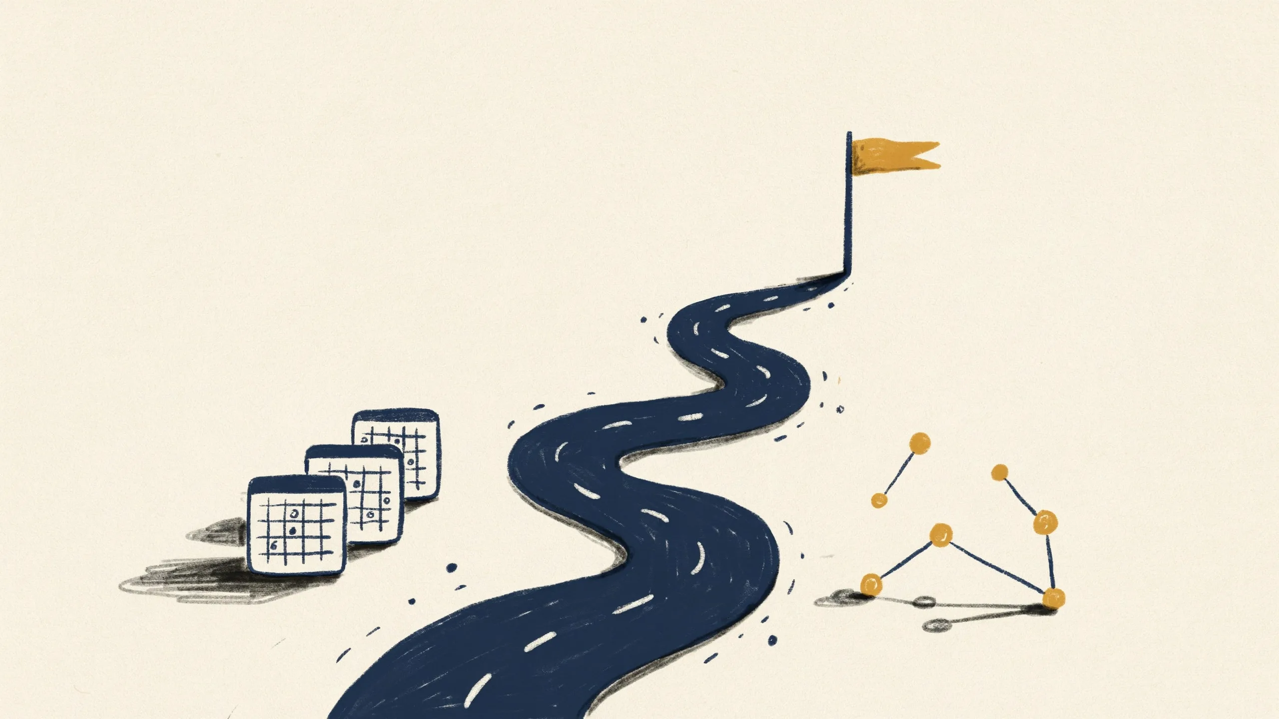 Illustration eines Zeitstrahls zur TI-Pflicht als Fahrplan für den Wechsel der Praxissoftware