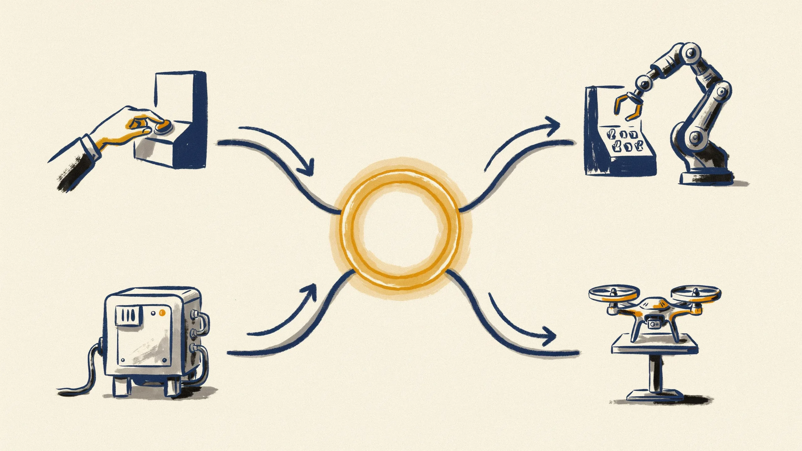 Illustration comparing who owns the agent loop across four different Claude surfaces