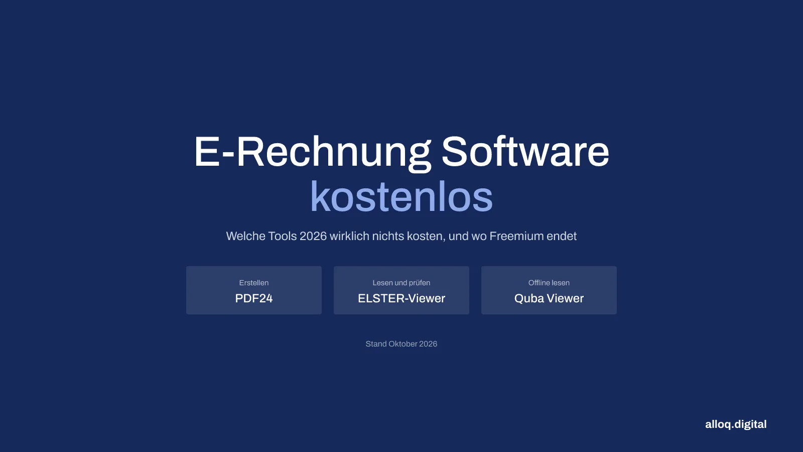 E-Rechnung Software kostenlos: Beste Tools 2026