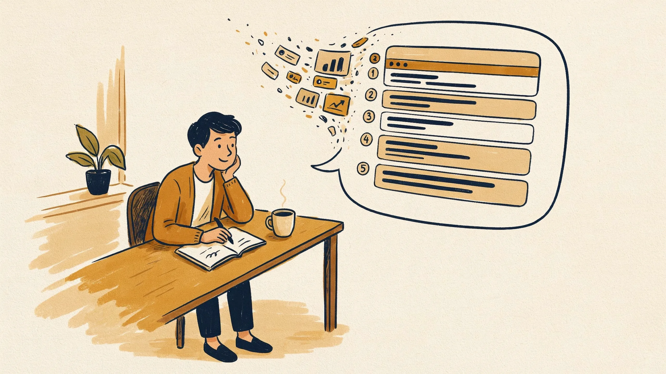 Illustration of reviewing Google Ads campaign performance through a natural-language chat instead of a dashboard
